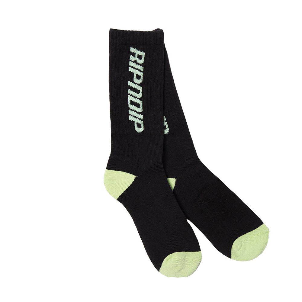 Носки RIPNDIP Fast Socks Black Green заказать на сайте скейтшопа OddDays