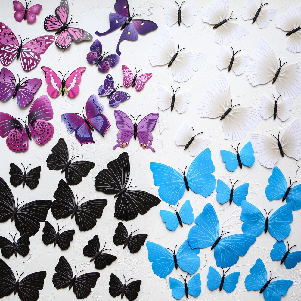 Наборы объемных декоративных бабочек