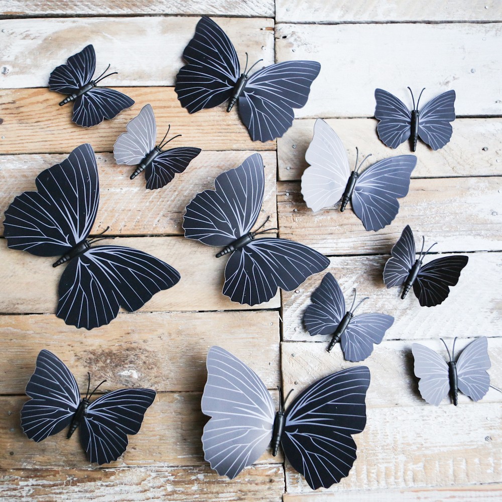 Декоративные бабочки в интерьере: как украсить стены своими руками (80 фото)