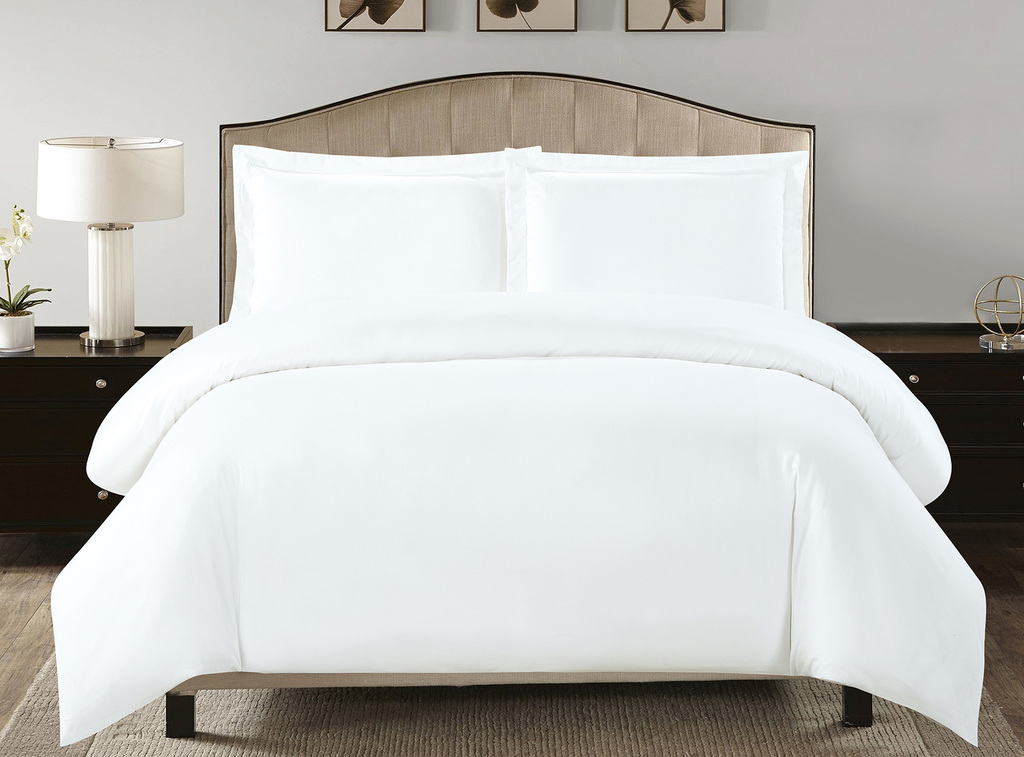 Однотонное белое постельное белье египетский хлопок мако-сатин - плотность300 ТС, премиум качество - купить в интернет-магазине Jolly Decor