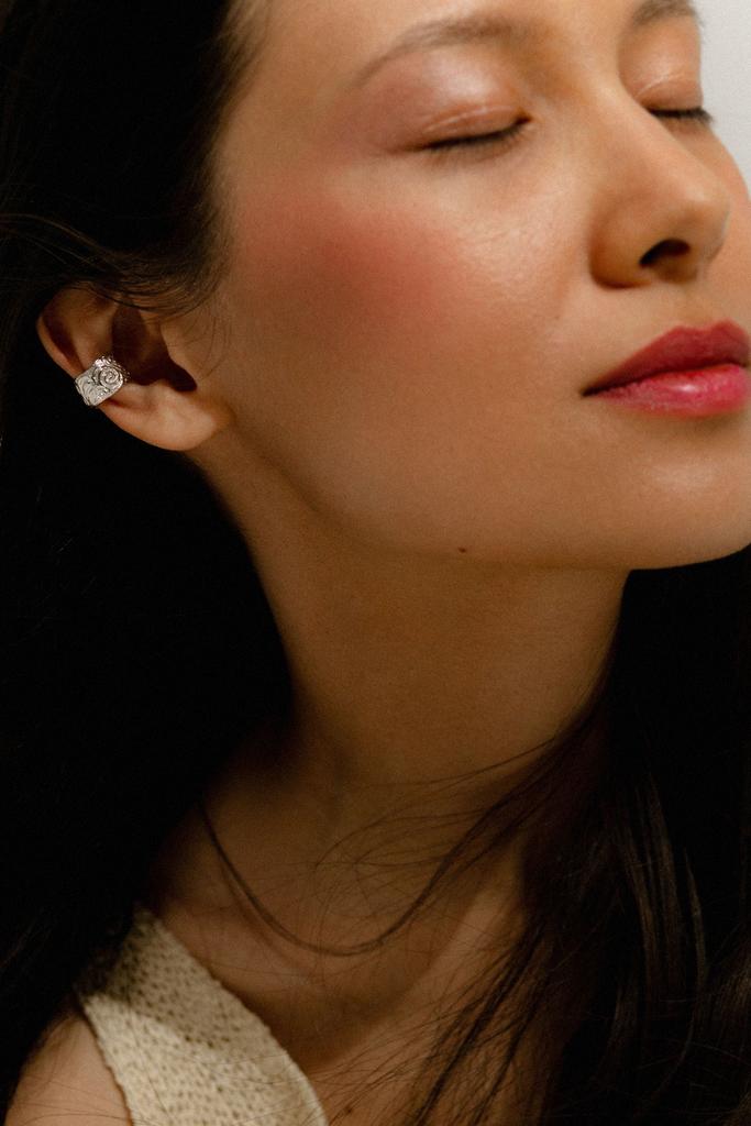 Кафф с узорами, серебро 925