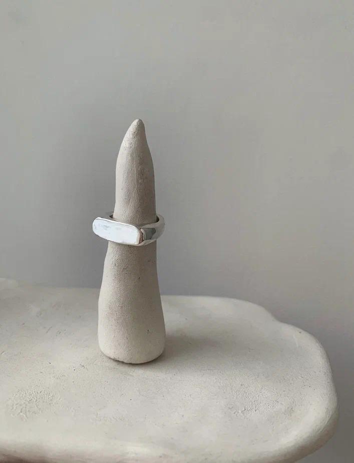 Печатка узкая  16, нейзильбер+серебро