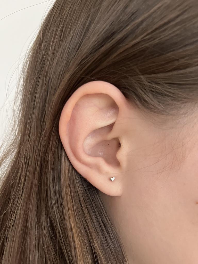 Пусеты Tiny Hearts, серебро 925