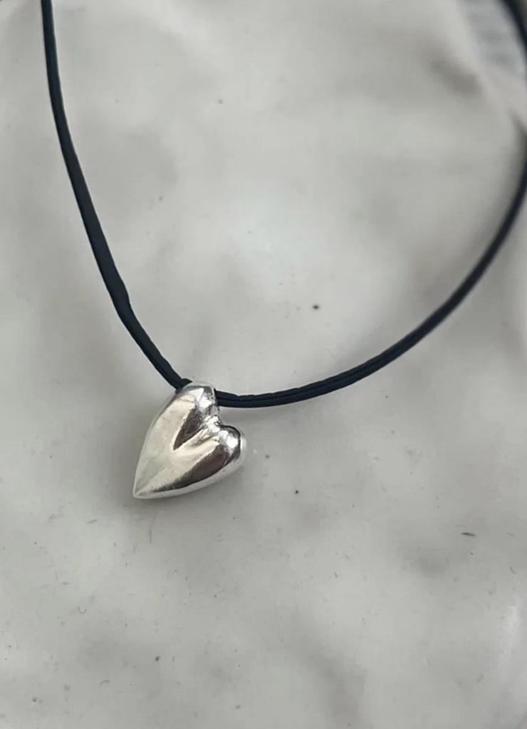 Кулон сердце объемное сквозное , нейзильбер+серебро