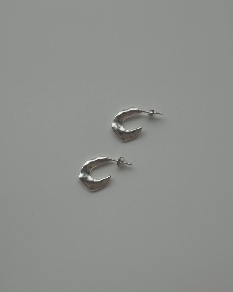 Серьги Shrimps , нейзильбер+серебро