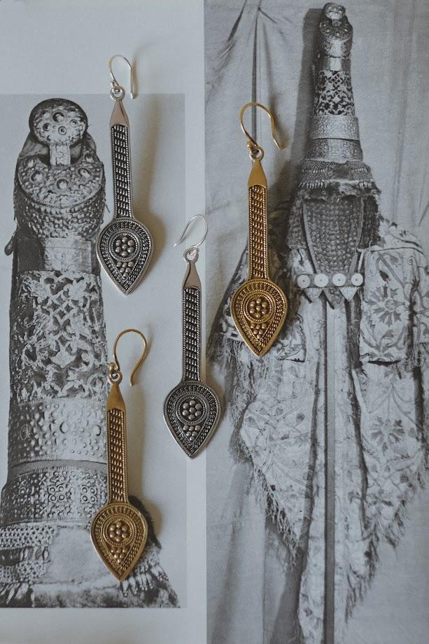 Серьги Qobyz серебро 925 + позолота