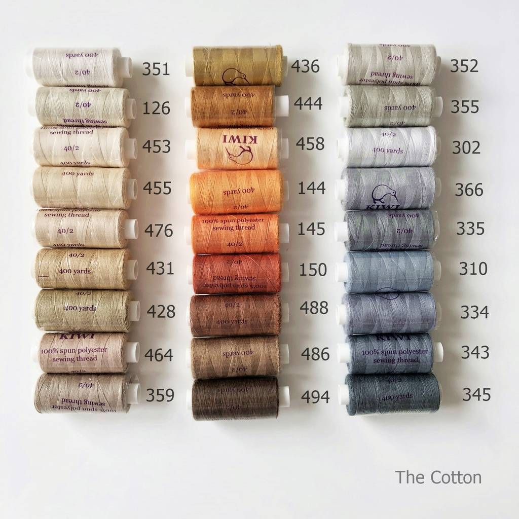 Нитки швейные универсальные сороковка - Палитра цветов №3 м-н The Cotton