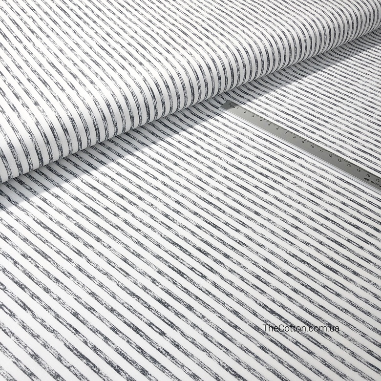 14.125.1. Бавовна Сатин - Смужка розмита чорна