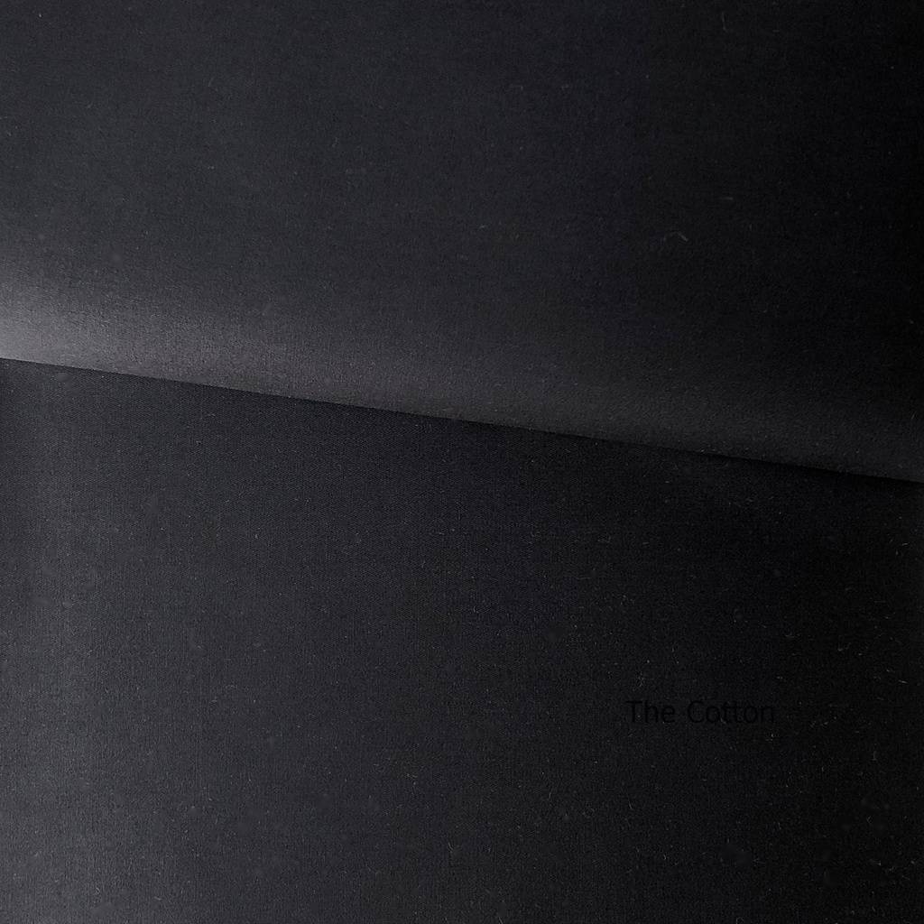 Хлопок Сатин Черный, натуральная ткань для домашнего текстиля, одежды и рукоделия