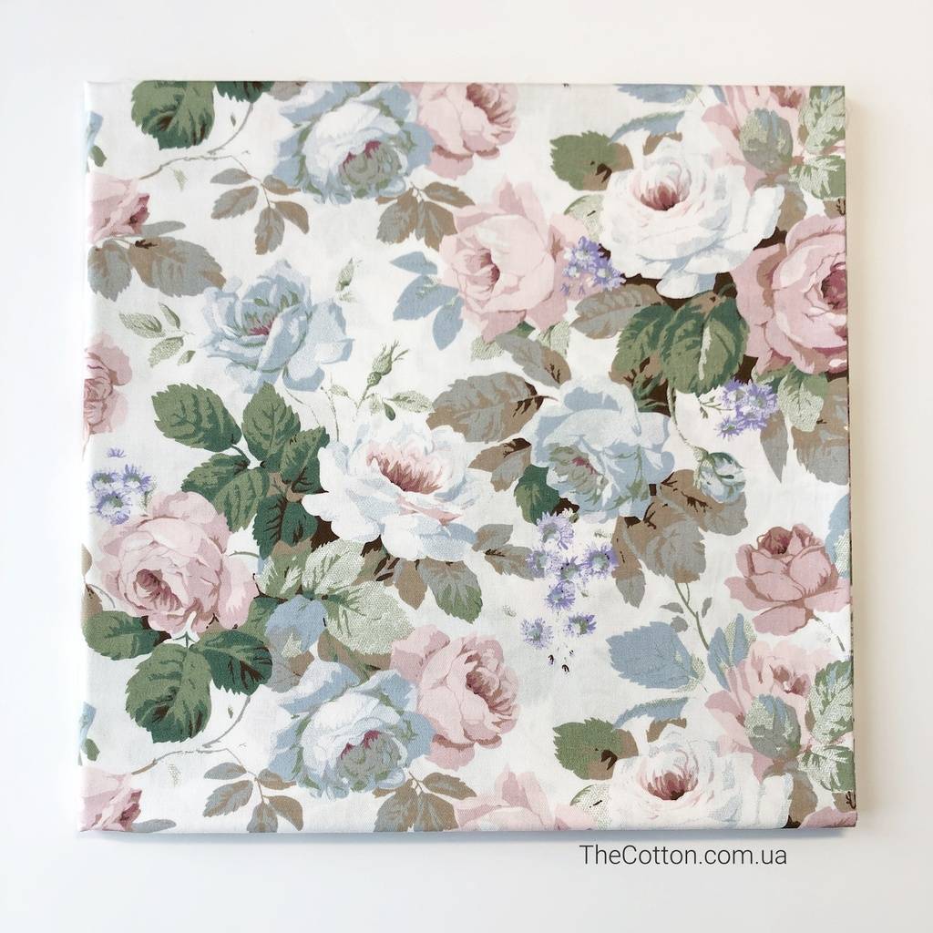 14.205. Відрізи бавовни - Сатин - Старовинні троянди