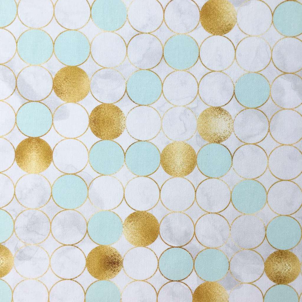 10.92.1. Відрізи - Преміум-бавовна - М'ятно-золота мозаїка