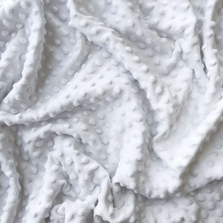 41.01. Плюш Minky Dots - Білий