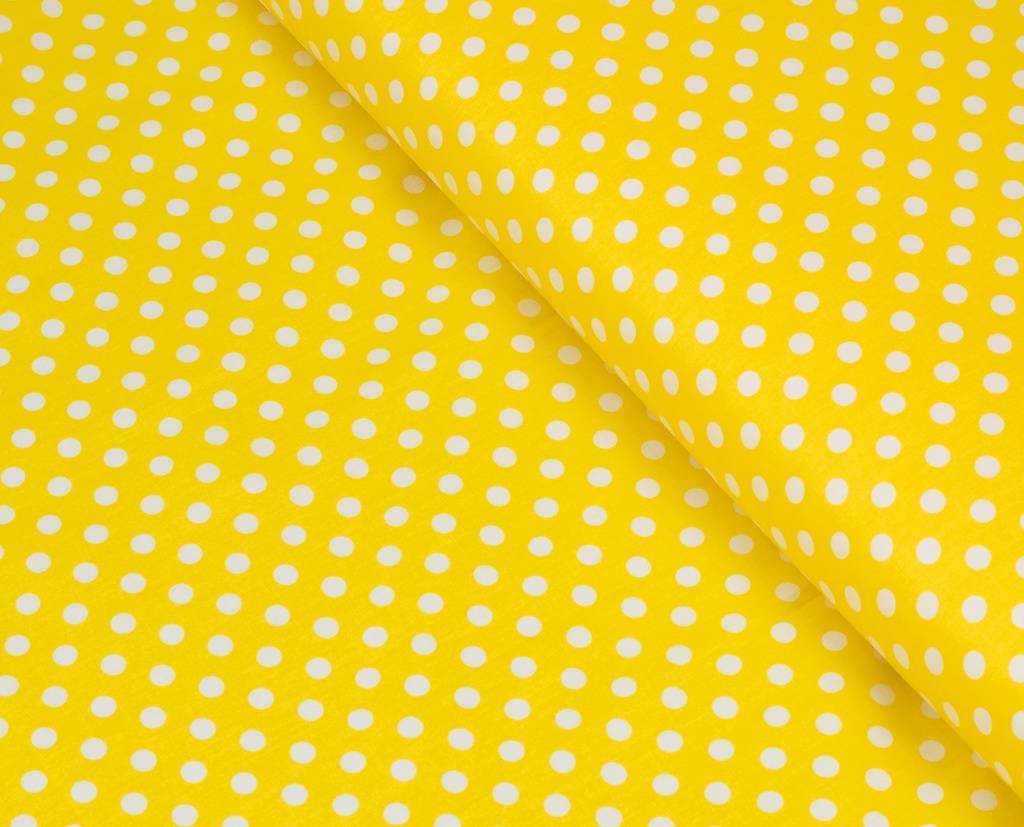 14.110.4. Сатин – Горох середній, 7 мм, білий на жовтому.