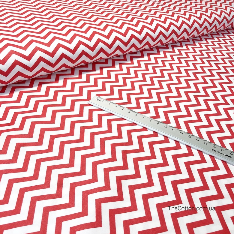 14.142.5. Сатин - Зигзаг червоний середній