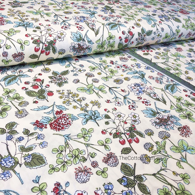 14.240.1. Бавовна Сатин - Суниця на ванільному