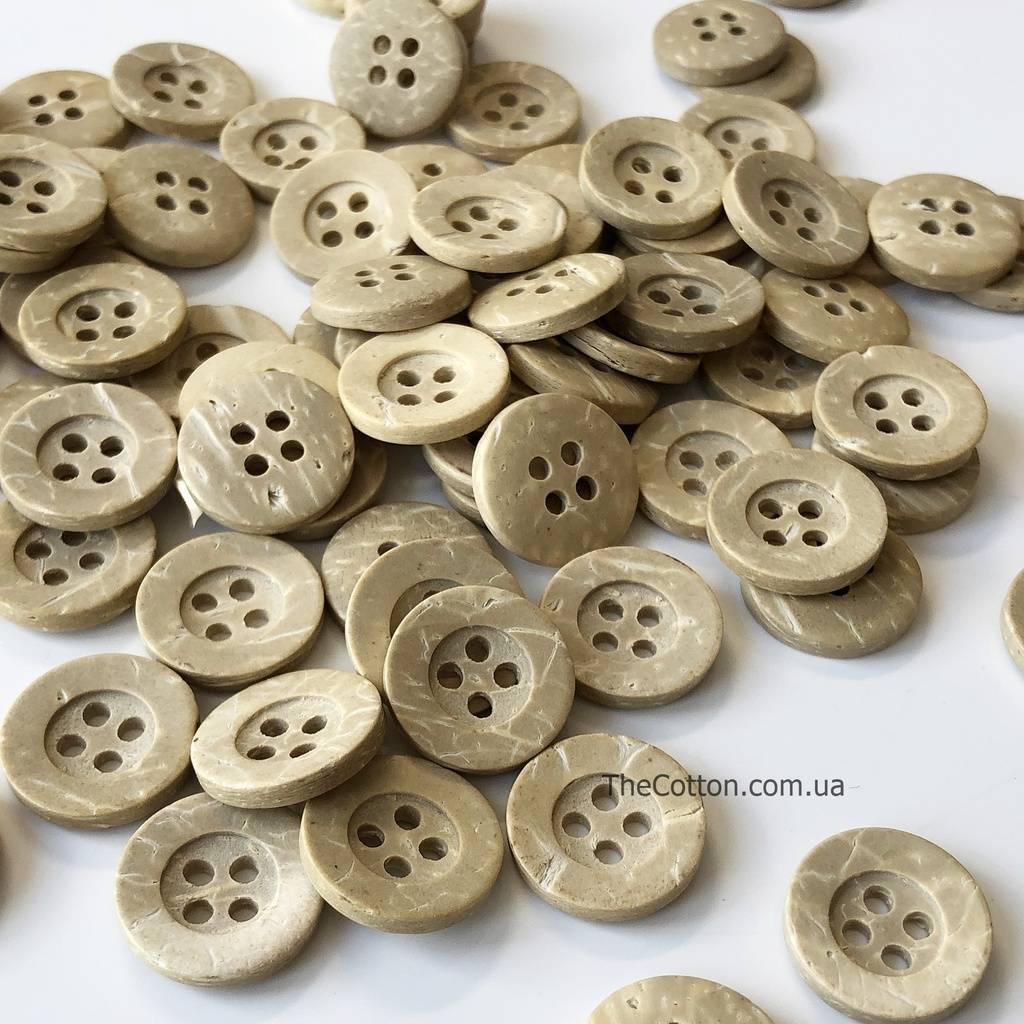 Пуговицы Латте, кокосовые для одежды и скрапа
