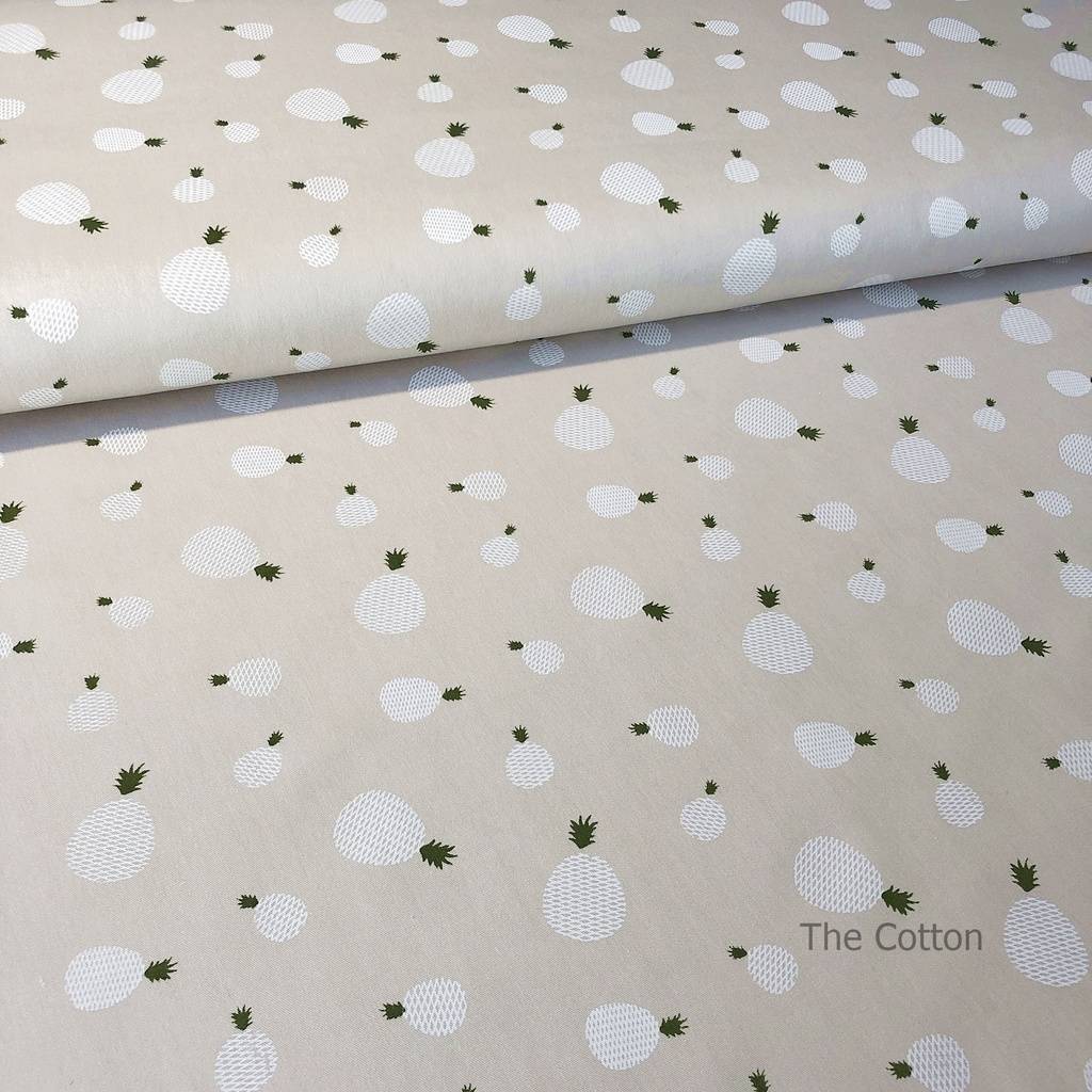 Ткани для шитья и рукоделия - Ананасы на бежевом