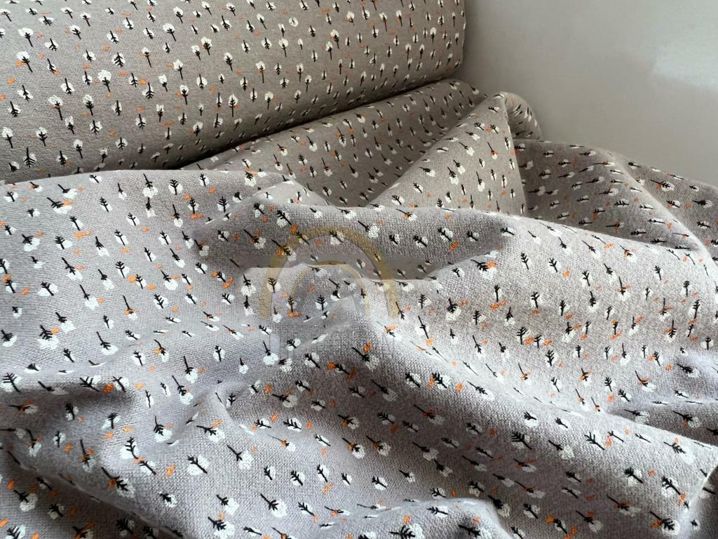 Фланель - Тепла бавовна - Деревця на сірому