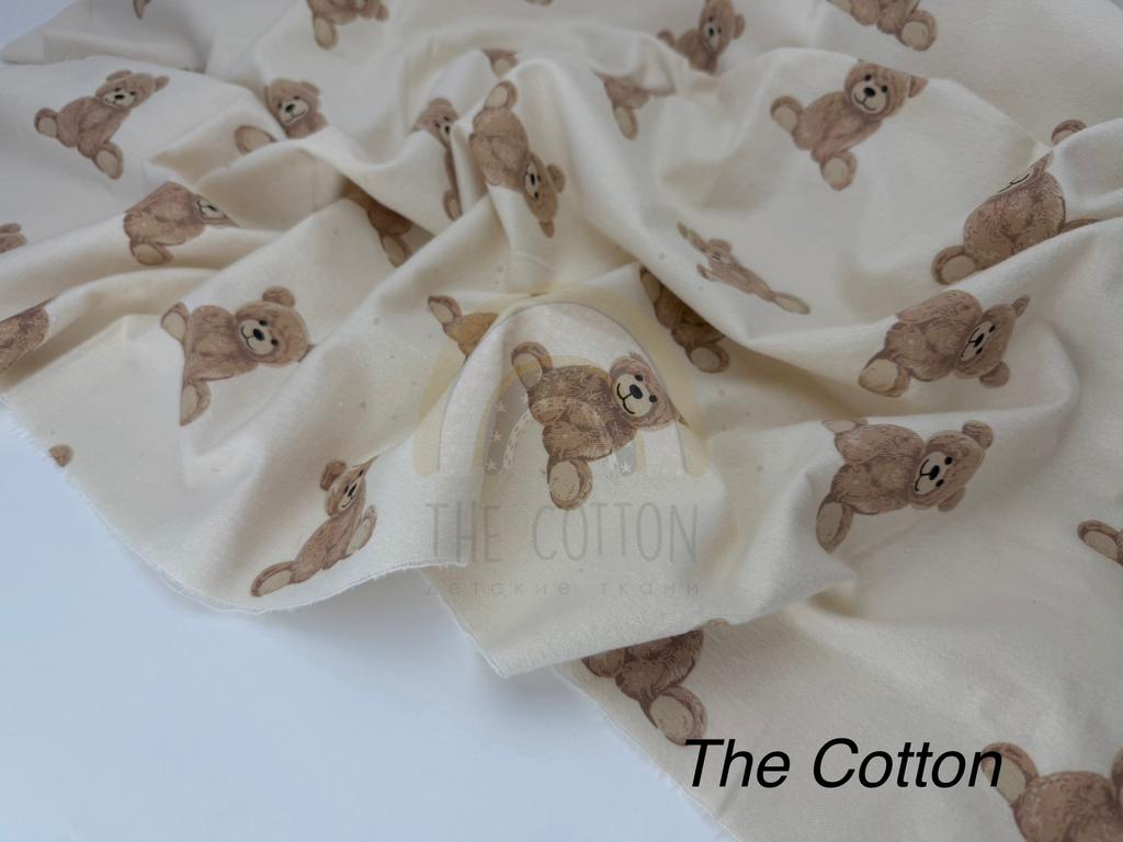Фланель - Звірі ведмедики  на айворі