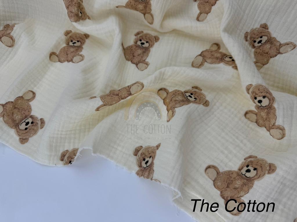 Муслін - Звірі ведмедики  на айворі