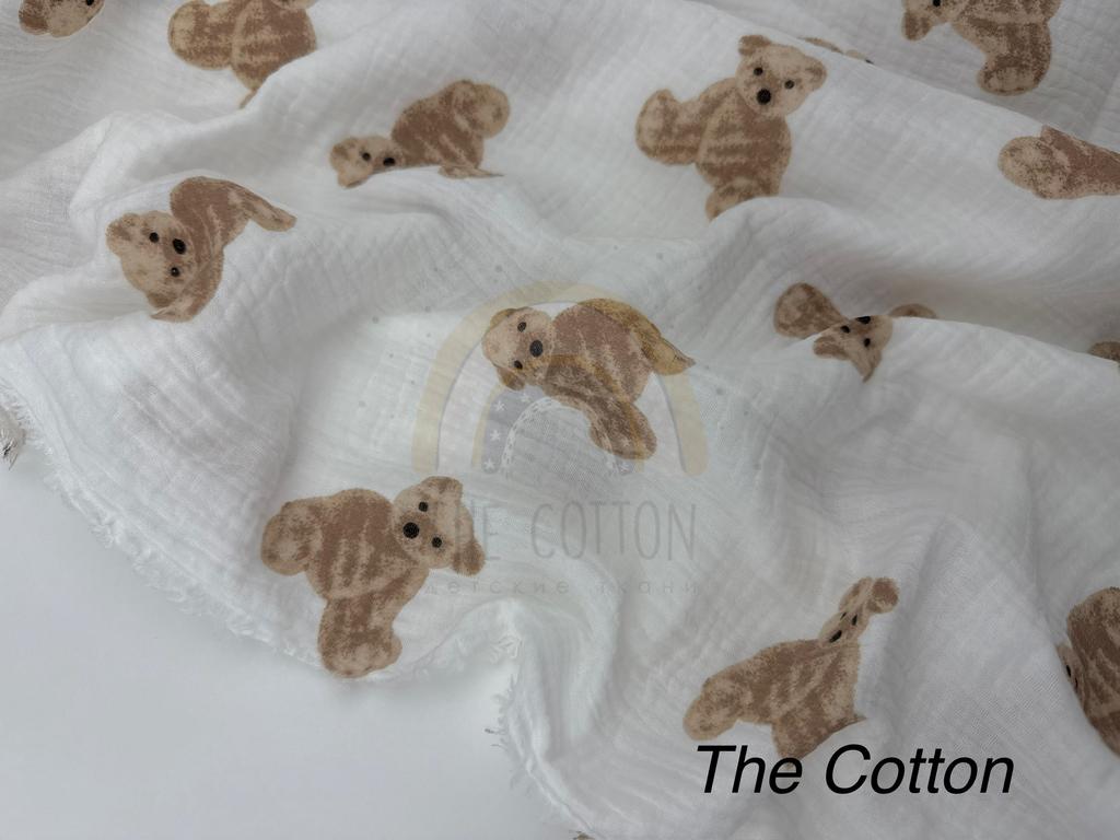 Муслін - Ведмедики Тедді  на молочному