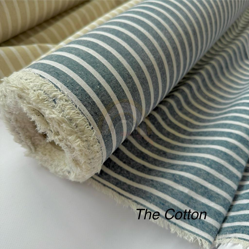 Сорочкова фланель  - Принт смужка біла на пильно-м'ятному