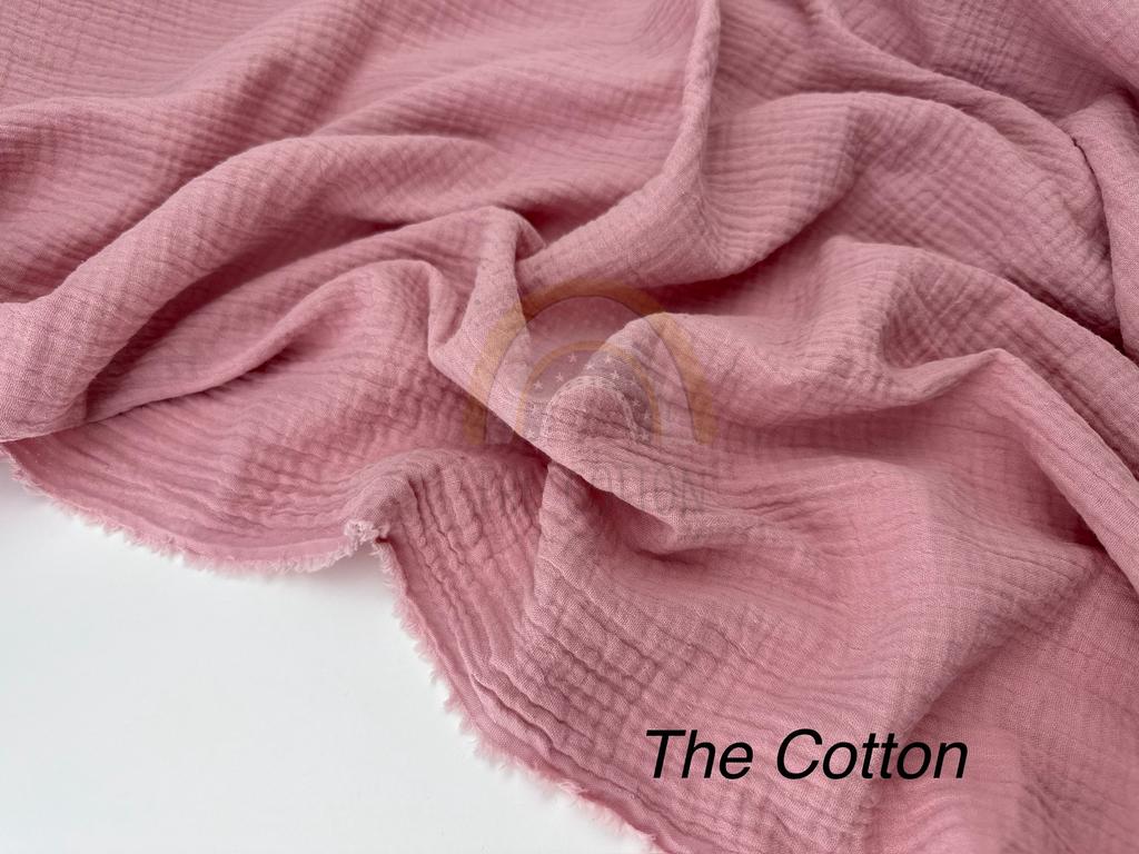 Муслін двошаровий - Однотон  пудровий (42)