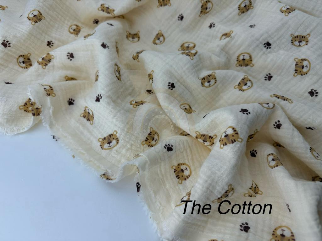 Муслін - Звірі тигрята на айворі