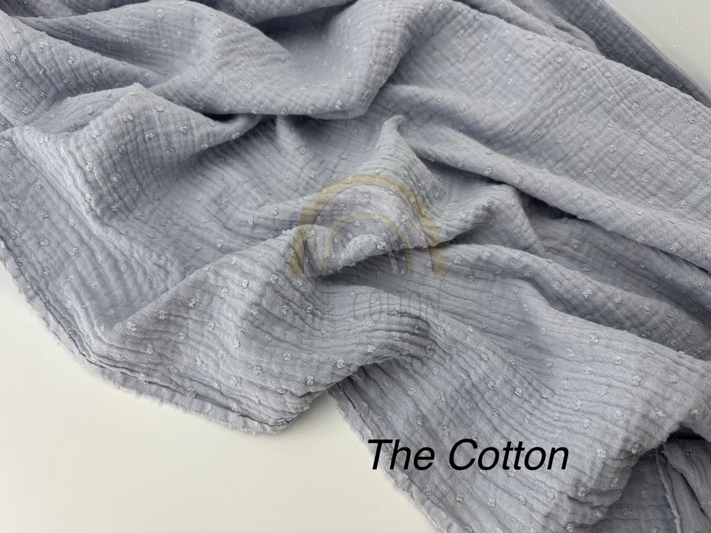 Муслін мушка - Однотон світло-сірий