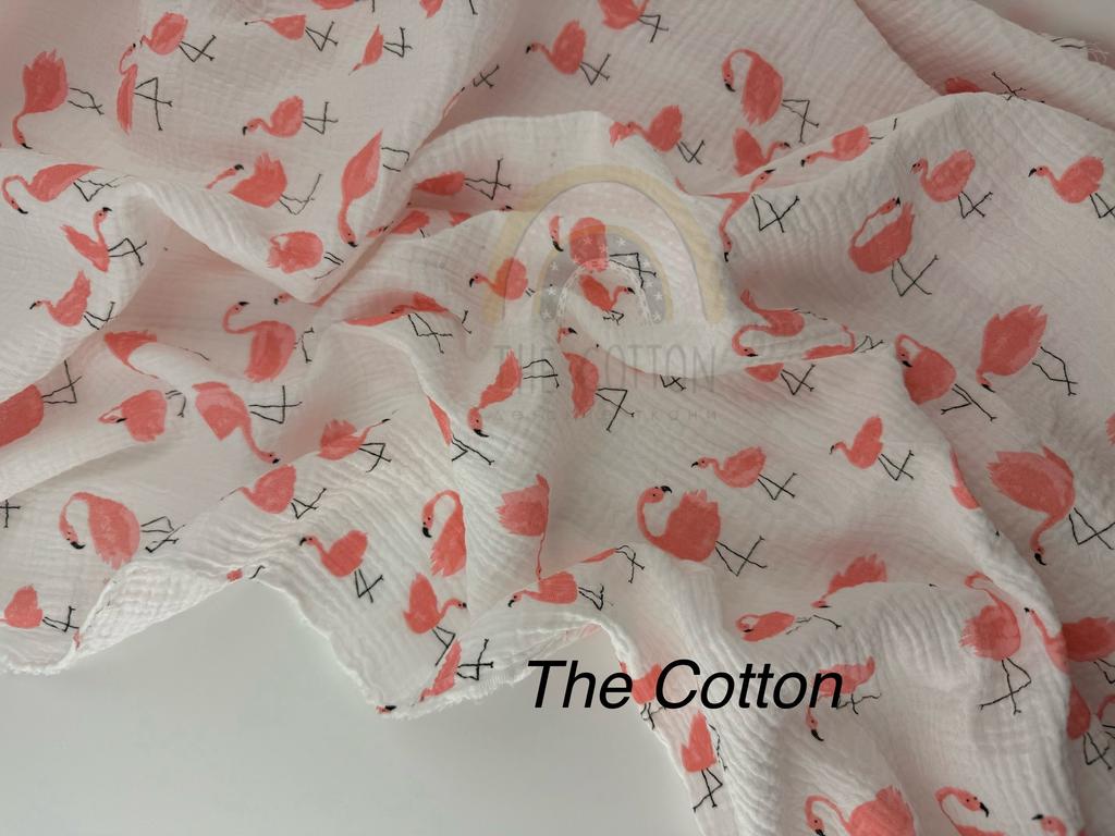 Муслін - Фламінго на молочному