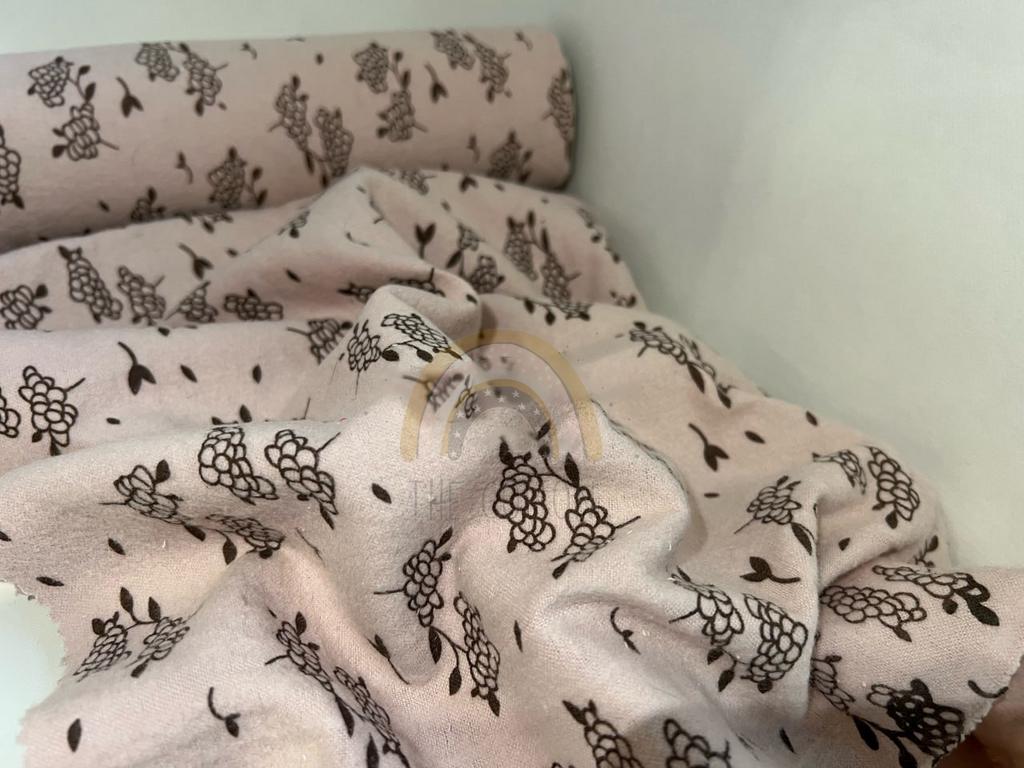 Фланель - Фрукти,ягоди, овочі грона на пудровому