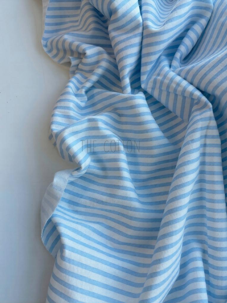 Фланель - Смужка блакитна на молочному