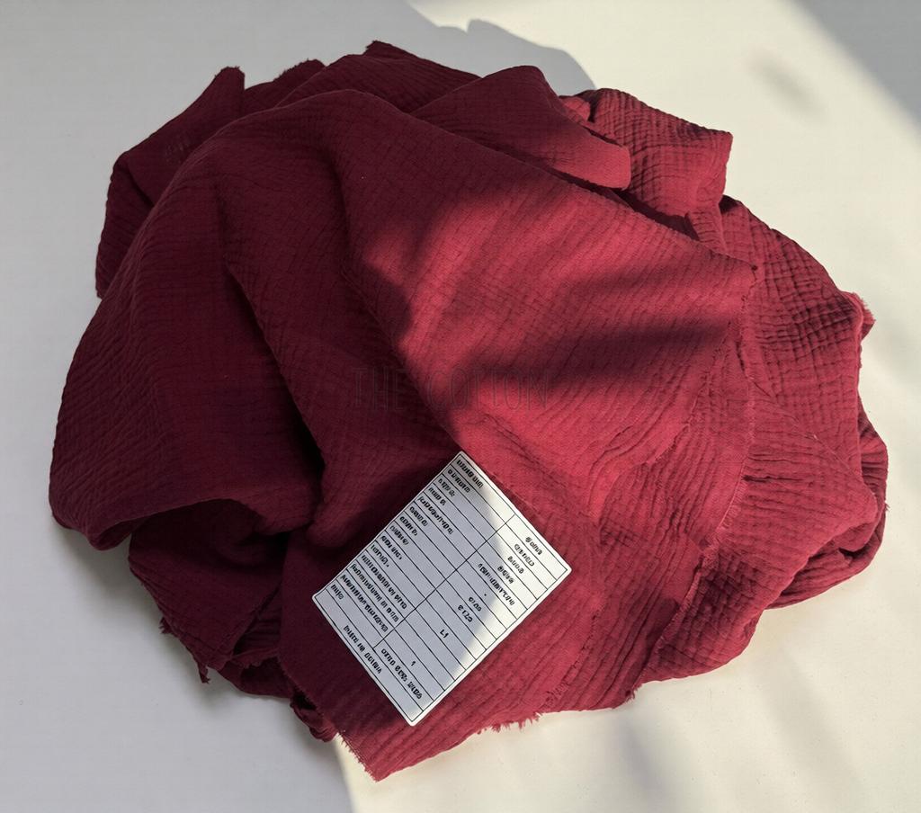 Муслін двошаровий - Однотон вишня (229)