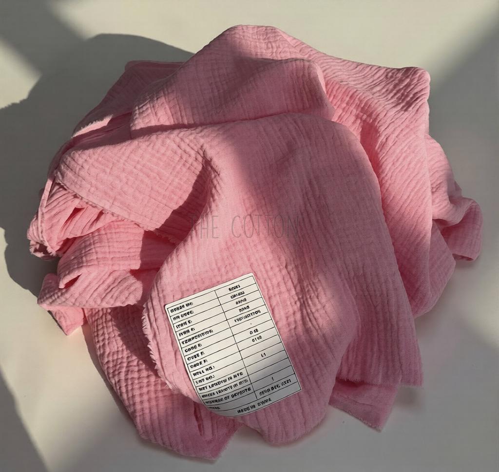 Муслін двошаровий - Однотон Рожевий (249)