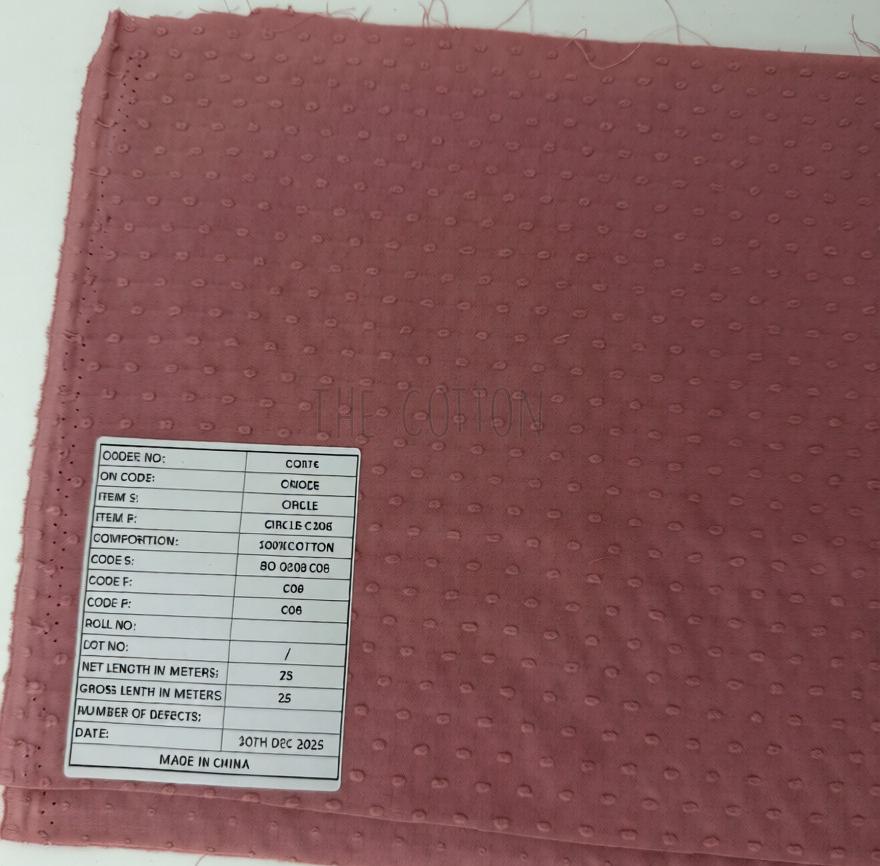 Батист вишивка - Однотон мушка чайна троянда BO 0203 С 09