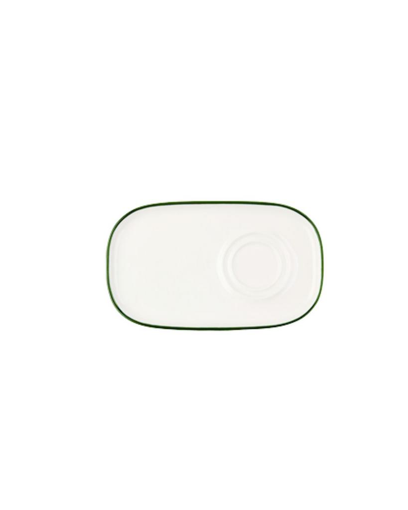 Блюдце прямоугольное 22х13 см ID FINE, Modest Green (12)