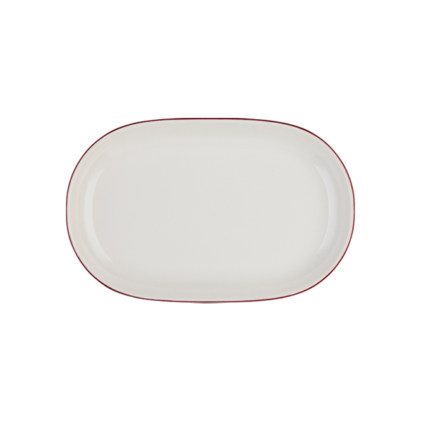 Блюдо овальное 37 см ID FINE, Modest Maroon (6)