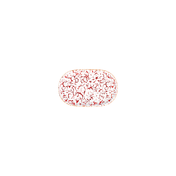 Блюдо овальное 18х12 см ID FINE, Venecia Maroon (12)