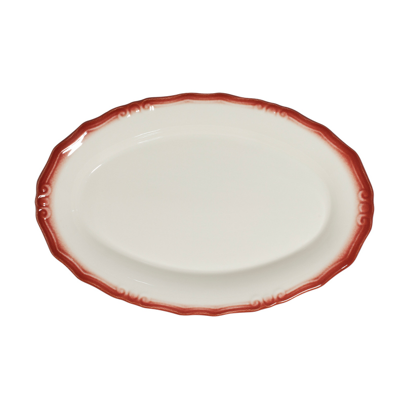 Блюдо овальное 32 см ID FINE, Relic Maroon (6)