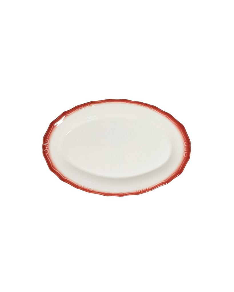 Блюдо овальное 21 см ID FINE, Relic Maroon (6)