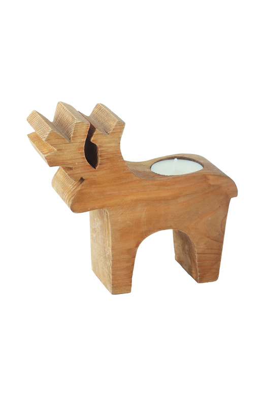 Підсвічник дерев'яний "Олень" коричневий DreamWood