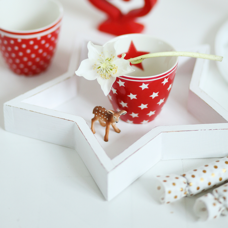 Піднос дерев'яний "Зірка" білий DreamWood