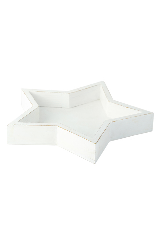 Піднос дерев'яний "Зірка" білий DreamWood