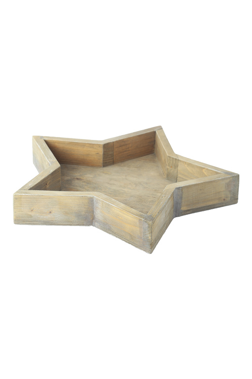 Піднос дерев'яний "Зірка" коричневий зістарений DreamWood