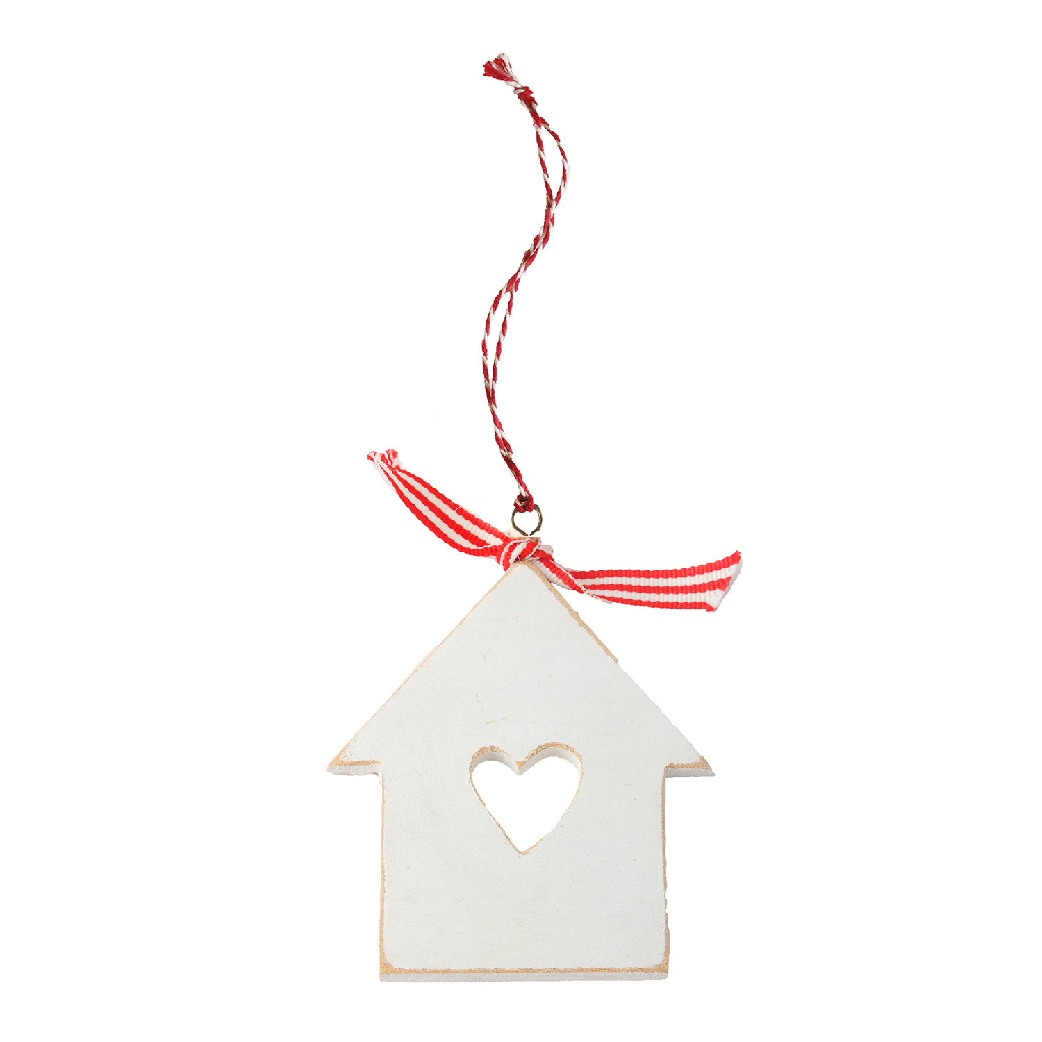 Підвіска ялинкова дерев'яна "Будиночок білий" DreamWood