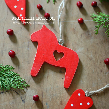 Підвіска ялинкова дерев'яна "Коник Дала" DreamWood