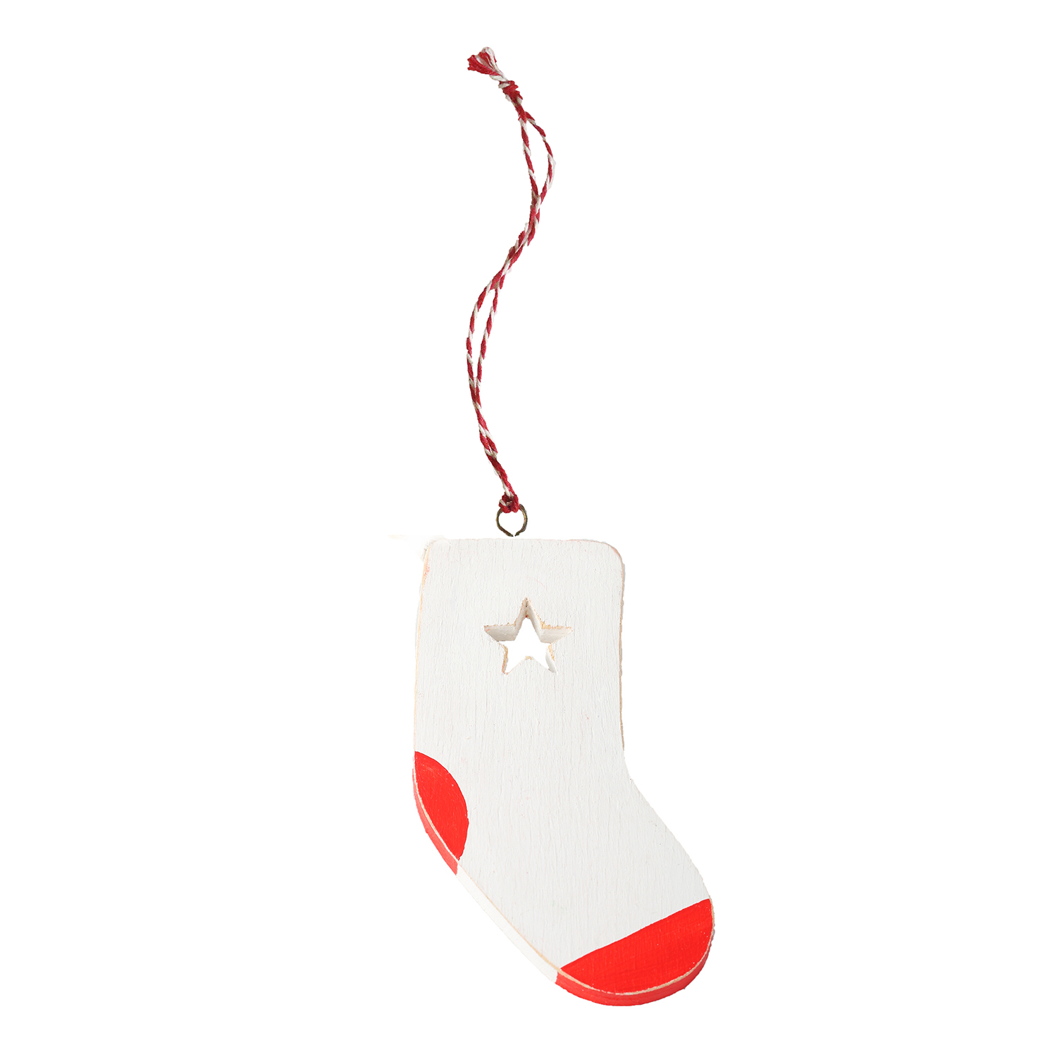 Підвіска ялинкова дерев'яна "Шкарпетка" DreamWood
