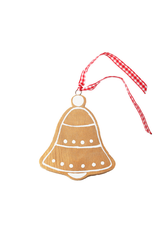 Підвіска ялинкова дерев'яна "Дзвіночок-пряник" DreamWood