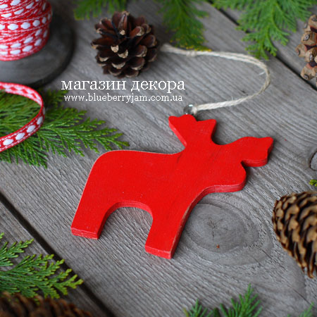 Підвіска ялинкова дерев'яна "Лосеня" DreamWood