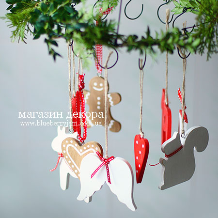 Підвіска ялинкова дерев'яна "Крила ангела" DreamWood